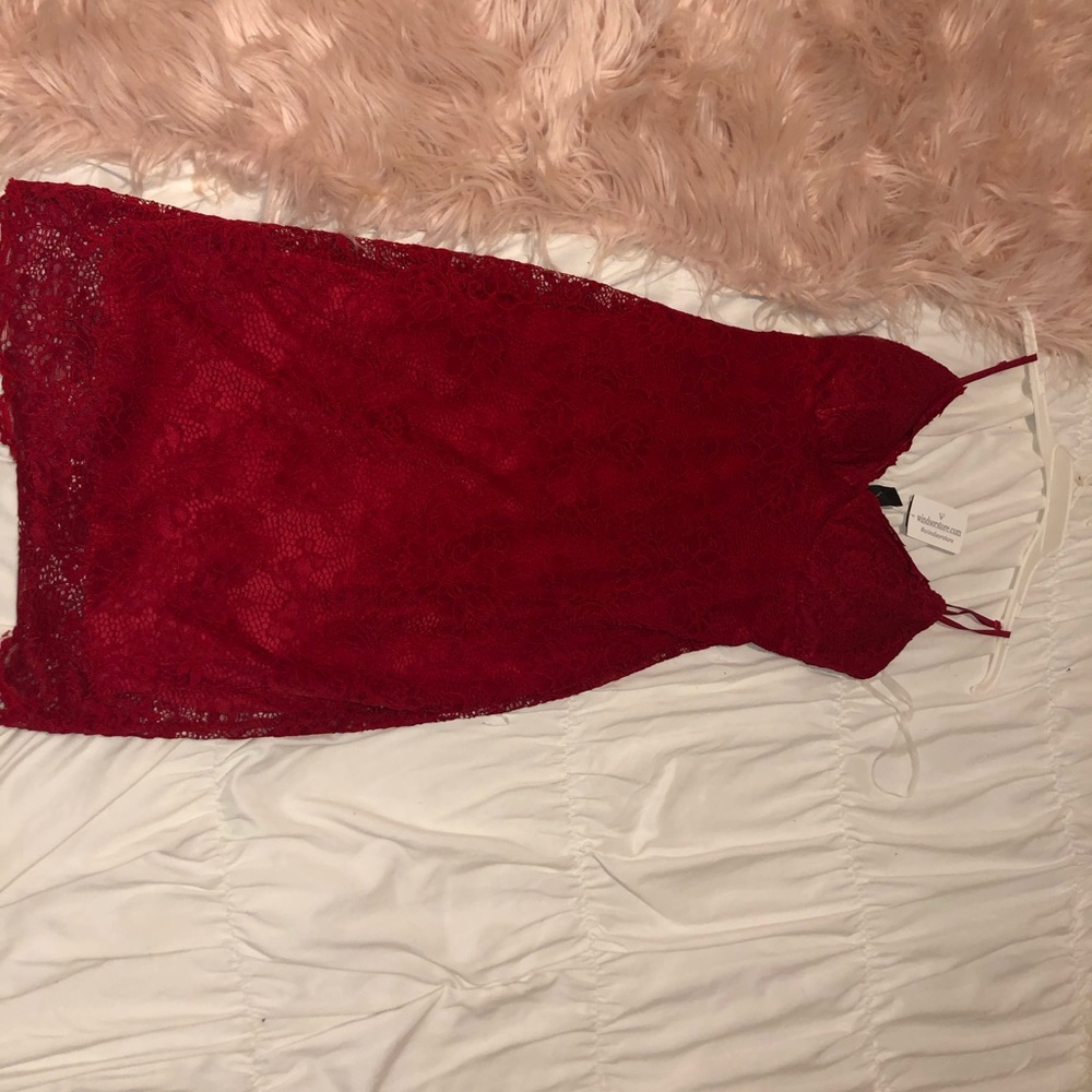 Red body on dress